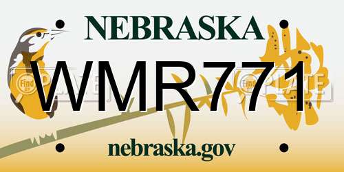 WMR771 Nebraska License Plate
