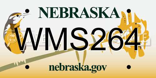 WMS264 Nebraska License Plate