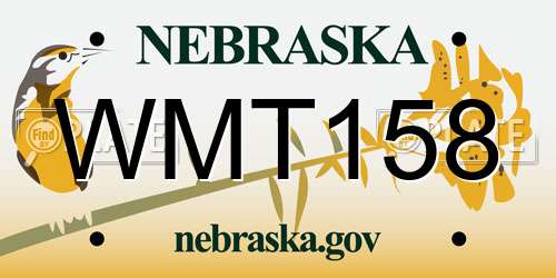 WMT158 Nebraska License Plate