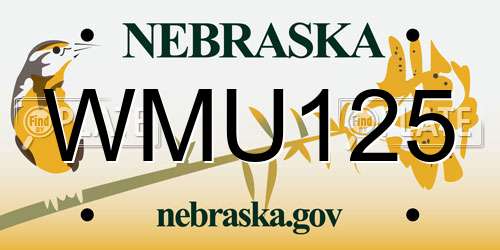 WMU125 Nebraska License Plate