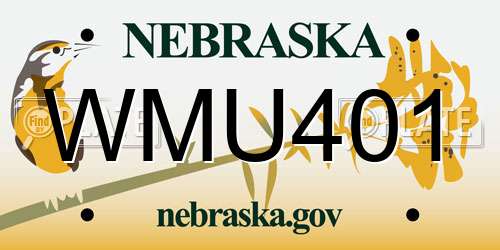 WMU401 Nebraska License Plate