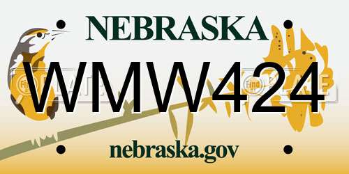 WMW424 Nebraska License Plate