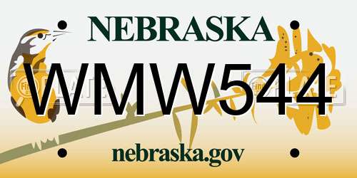 WMW544 Nebraska License Plate