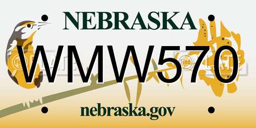 WMW570 Nebraska License Plate