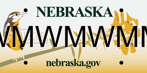 WMWMWMM Nebraska License Plate