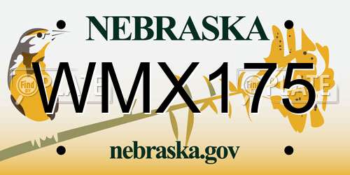 WMX175 Nebraska License Plate