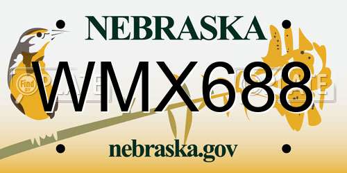 WMX688 Nebraska License Plate