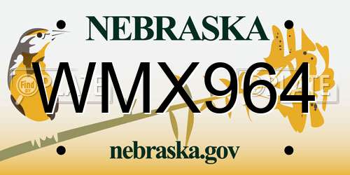WMX964 Nebraska License Plate