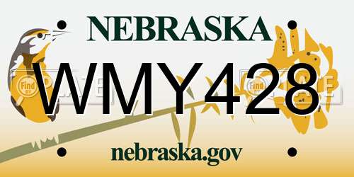 WMY428 Nebraska License Plate