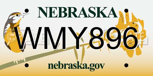WMY896 Nebraska License Plate