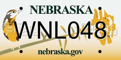 WNL048 Nebraska License Plate