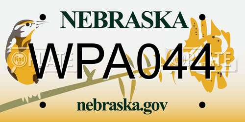WPA044 Nebraska License Plate