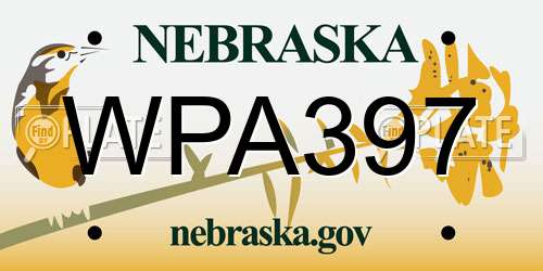 WPA397 Nebraska License Plate