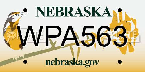 WPA563 Nebraska License Plate