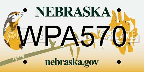 WPA570 Nebraska License Plate