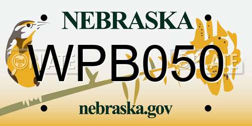 WPB050 Nebraska License Plate