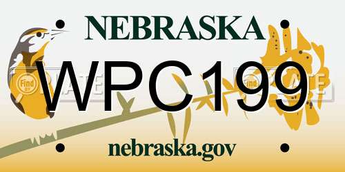 WPC199 Nebraska License Plate