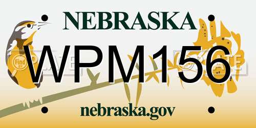 WPM156 Nebraska License Plate