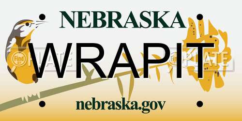 WRAPIT Nebraska License Plate