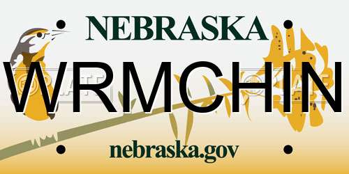 WRMCHIN Nebraska License Plate