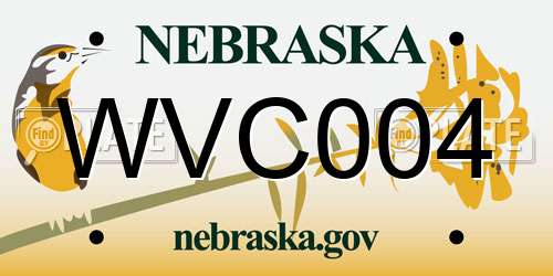 WVC004 Nebraska License Plate