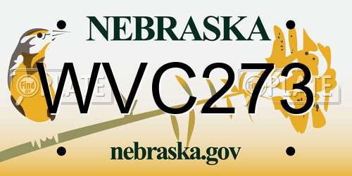 WVC273 Nebraska License Plate