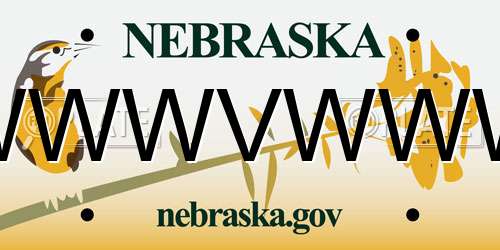 WWWVWWW Nebraska License Plate