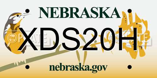 XDS20H Nebraska License Plate