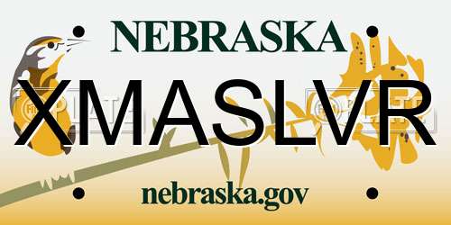 XMASLVR Nebraska License Plate