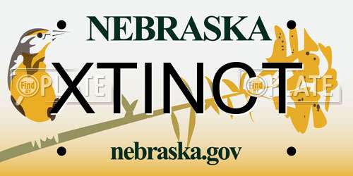 XTINCT Nebraska License Plate