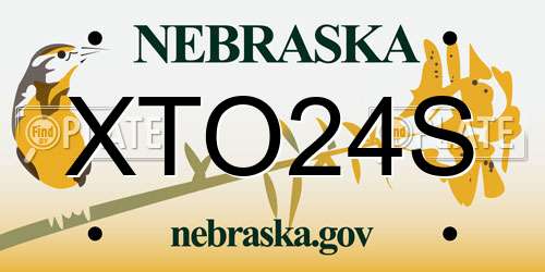 XTO24S Nebraska License Plate
