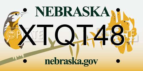 XTQT48 Nebraska License Plate