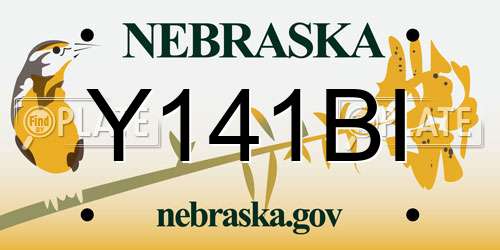 Y141BI Nebraska License Plate