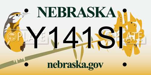 Y141SI Nebraska License Plate