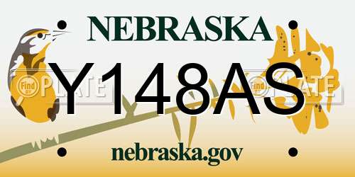 Y148AS Nebraska License Plate