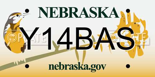 Y14BAS Nebraska License Plate