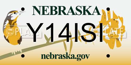 Y14ISI Nebraska License Plate