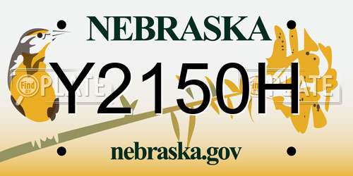 Y2150H Nebraska License Plate