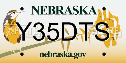 Y35DTS Nebraska License Plate