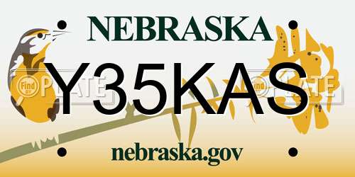 Y35KAS Nebraska License Plate