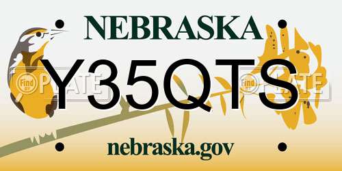 Y35QTS Nebraska License Plate