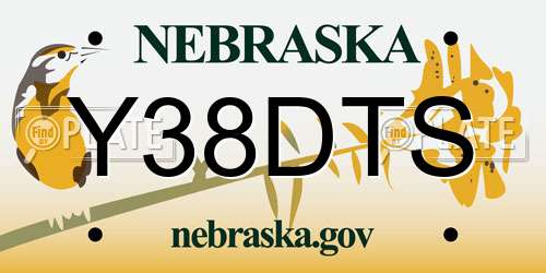 Y38DTS Nebraska License Plate