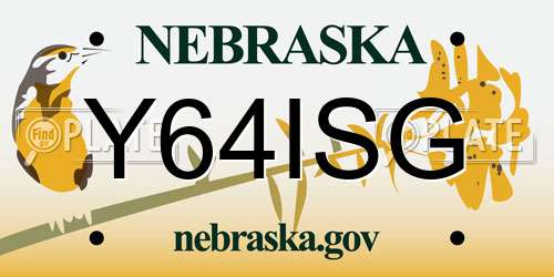 Y64ISG Nebraska License Plate
