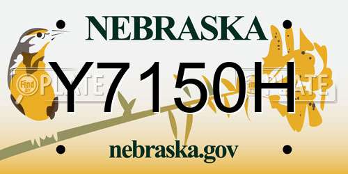 Y7150H Nebraska License Plate