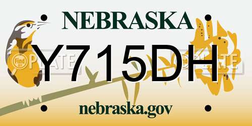 Y715DH Nebraska License Plate