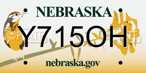 Y715OH Nebraska License Plate