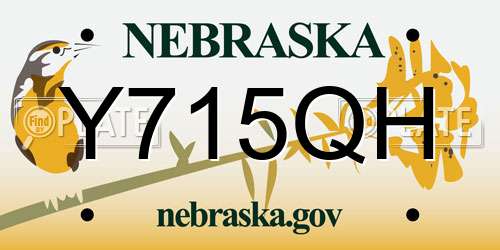 Y715QH Nebraska License Plate
