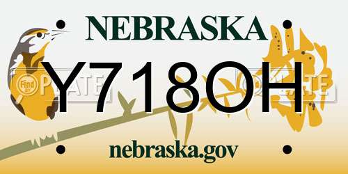 Y718OH Nebraska License Plate