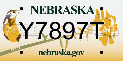 Y7897T Nebraska License Plate