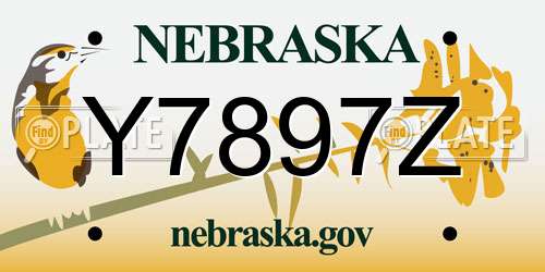 Y7897Z Nebraska License Plate